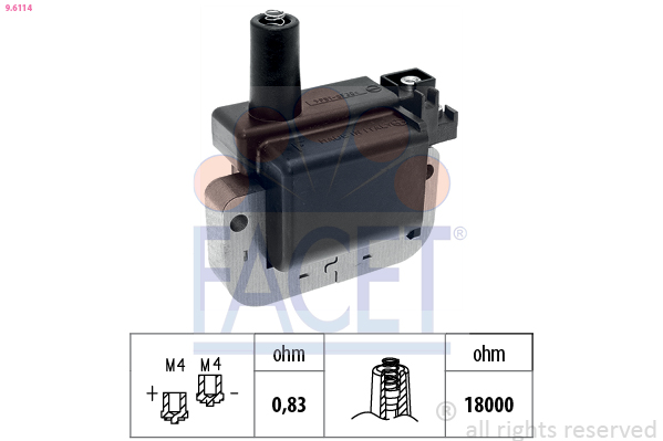 FACET 9.6114 Bobine d'allumage