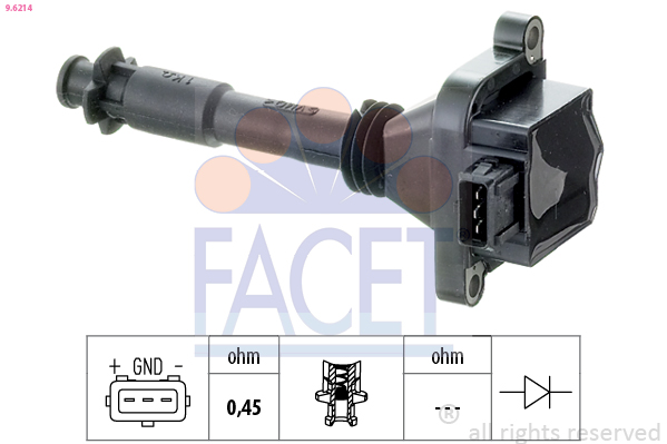 FACET 9.6214 Tändspole