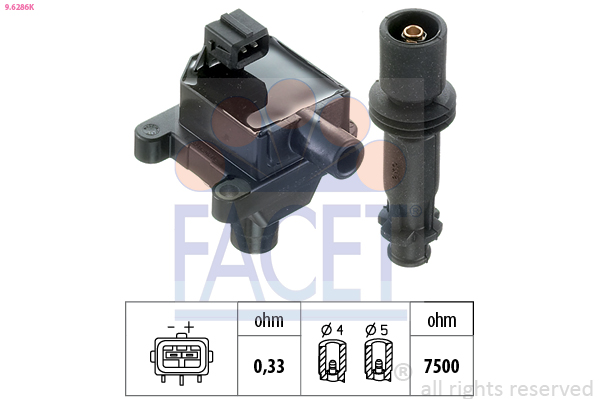 FACET 9.6286K Ignition Coil