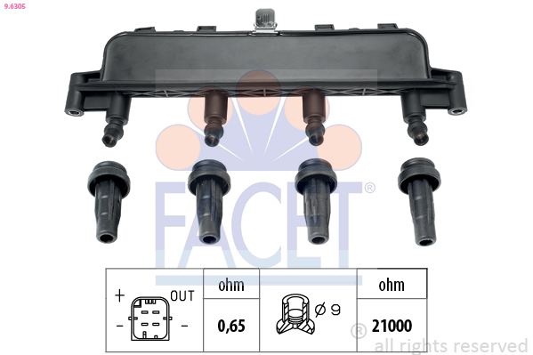 FACET 9.6305 Tändspole