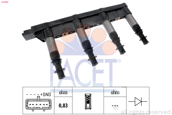 FACET 9.6383 Zündspule