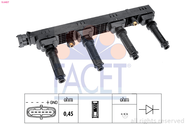 FACET 9.6407 Atesleme bobini