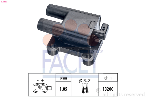 FACET 9.6487 Bobina de ignição