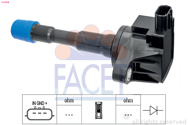 FACET 9.6508 Bobina de ignição