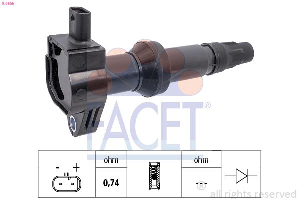 FACET 9.6565 OE Equivalent Ignition Coil for FORD VW