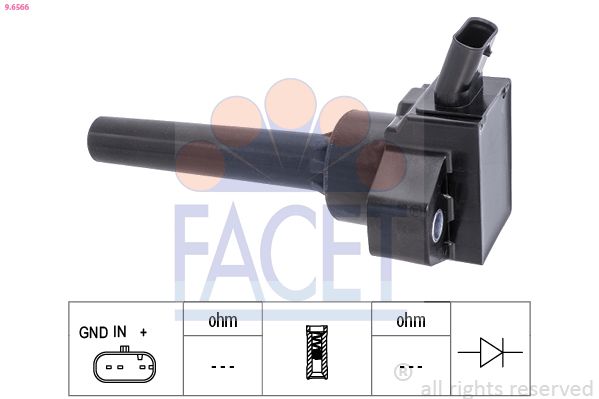 FACET 9.6566 OE Equivalent Ignition Coil for HYUNDAI KIA