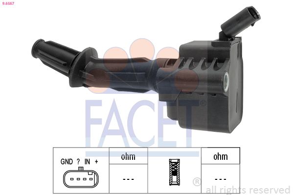 FACET 9.6567 OE Equivalent Ignition Coil for MG