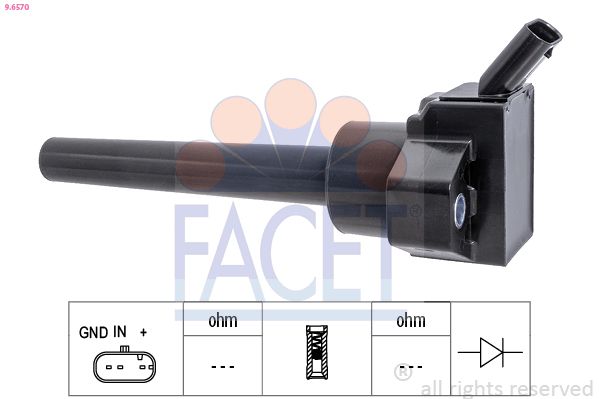 FACET 9.6570 OE Equivalent Ignition Coil for HYUNDAI KIA