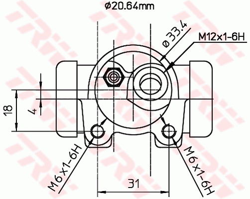 TRW BWF250 Cilindretto freno