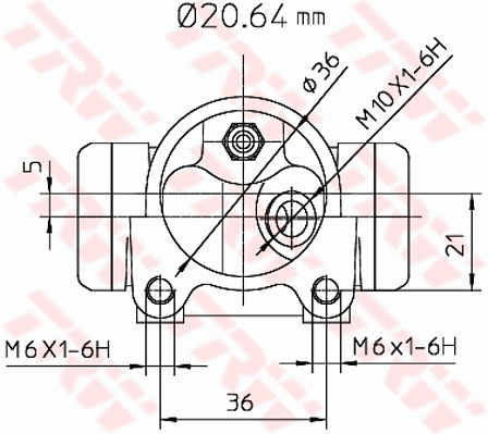 TRW BWF283 Cilindretto freno