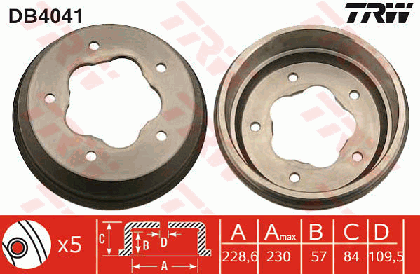 TRW DB4041 Bremstrommel