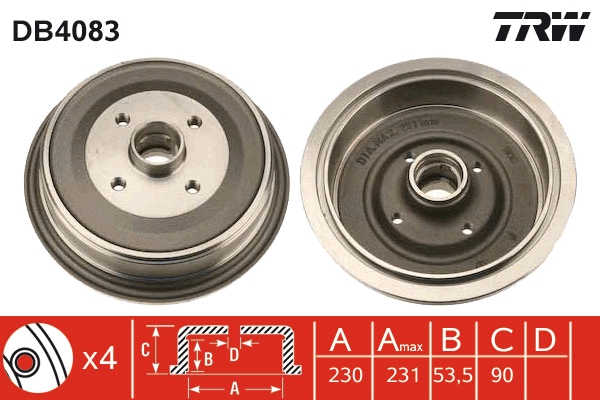 BREMBO 14.A710.10 ESSENTIAL LINE Bremsetrommel