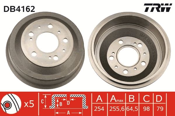 TRW DB4162 спирачен барабан