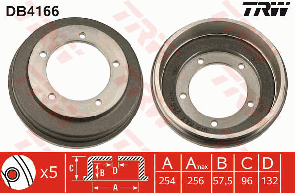 TRW DB4166 Bremstrommel