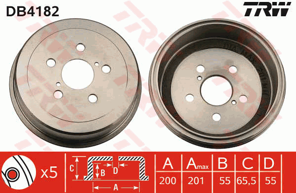 TRW DB4182 Brzdový buben