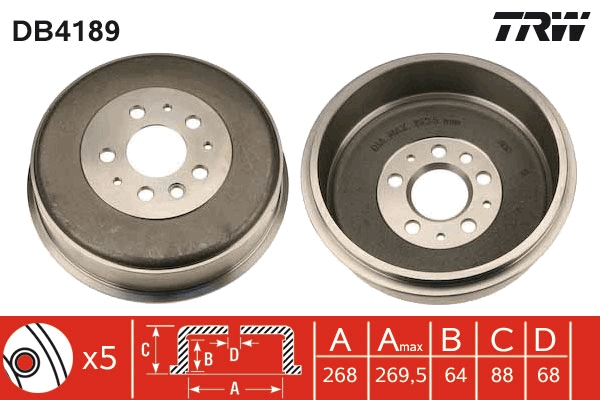 ATE 24.0223-0020.1 Bremsetrommel