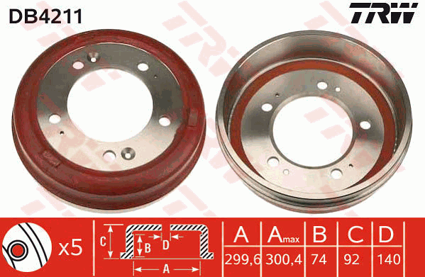 TRW DB4211 Brzdový buben