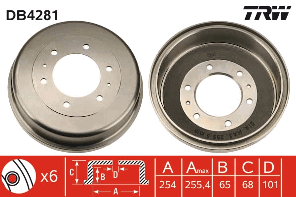 TRW DB4281 спирачен барабан