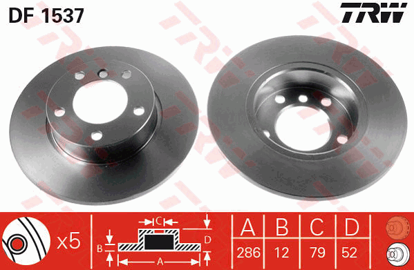 TRW DF1537 Discofreno-Discofreno-Ricambi Euro