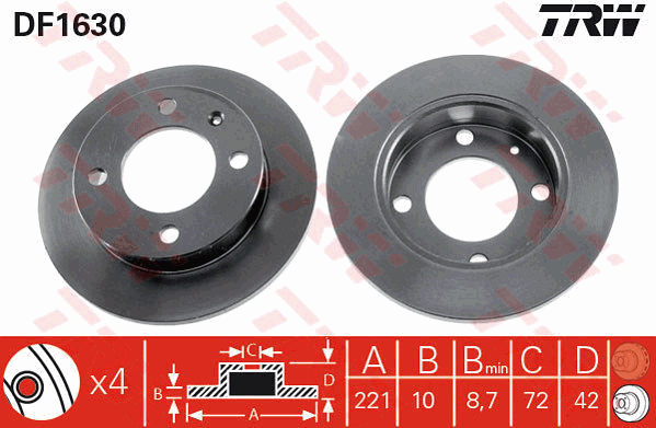 TRW DF1630 Discofreno