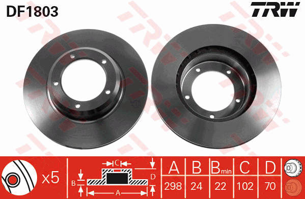 TRW DF1803 Discofreno-Discofreno-Ricambi Euro