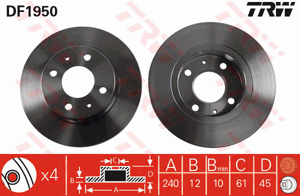 TRW DF1950 Discofreno