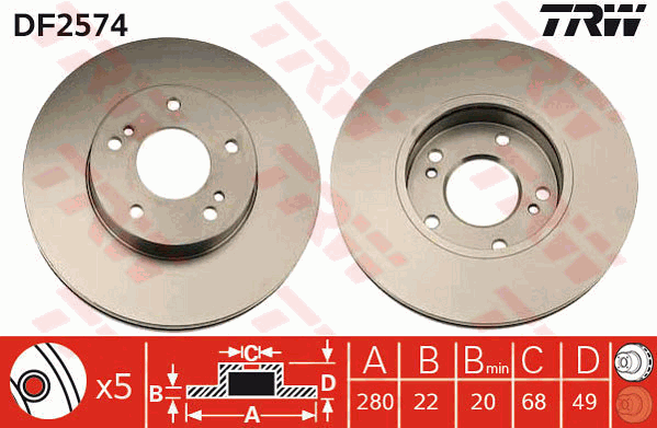 TRW DF2574 Discofreno