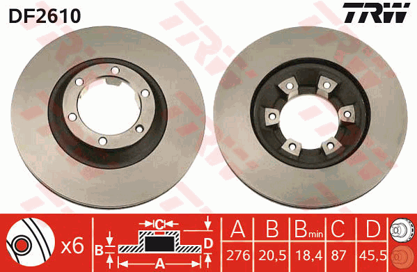 TRW DF2610 Discofreno-Discofreno-Ricambi Euro