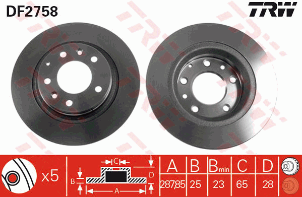 TRW DF2758 Discofreno-Discofreno-Ricambi Euro