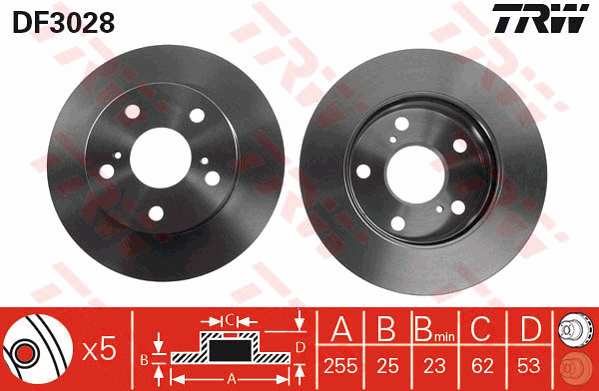 TRW DF3028 Bremsscheibe