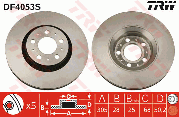 TRW DF4053S Discofreno-Discofreno-Ricambi Euro