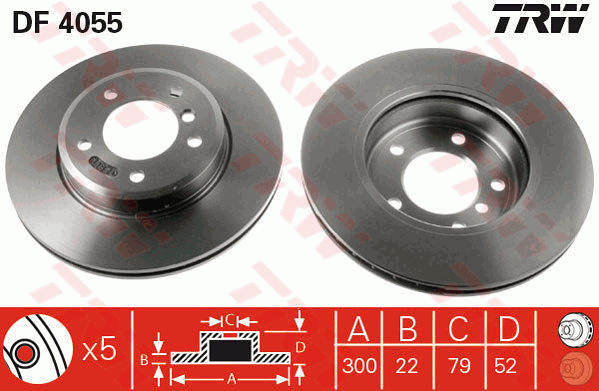 TRW DF4055 Discofreno-Discofreno-Ricambi Euro