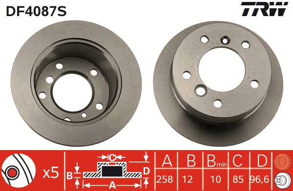 TRW DF4087S Disc frana