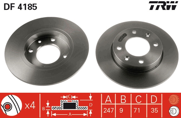 TRW DF4185 Disc frana