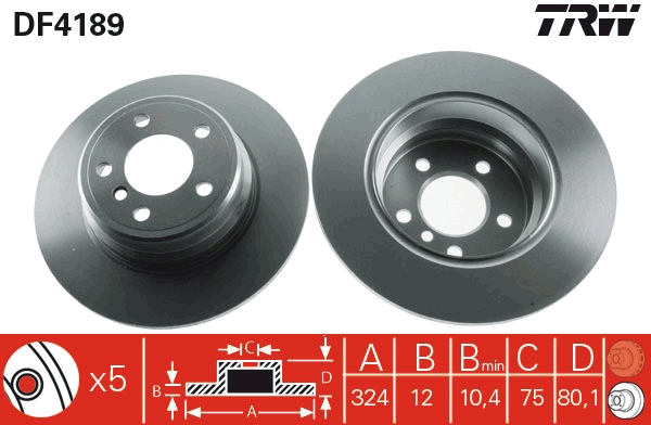 TRW DF4189 Disc frana