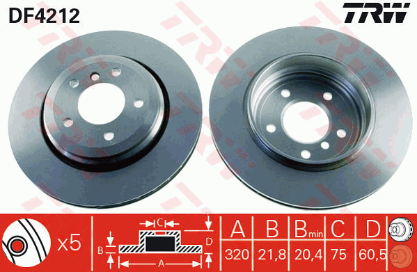 TRW DF4212 Discofreno-Discofreno-Ricambi Euro