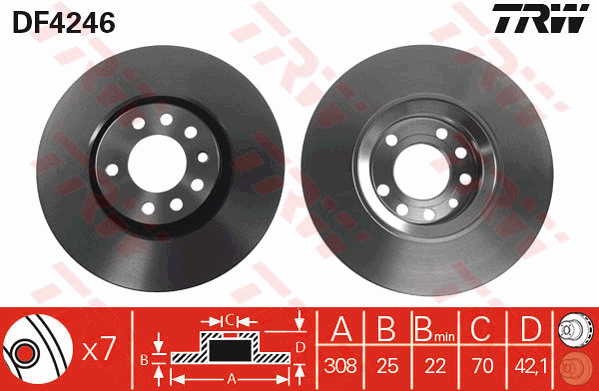 TRW DF4246 Bremsscheibe