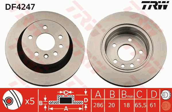 TRW DF4247 Bremsscheibe