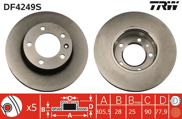 TRW DF4249S Disc frana