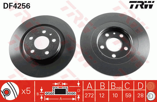 TRW DF4256 Bremsscheibe