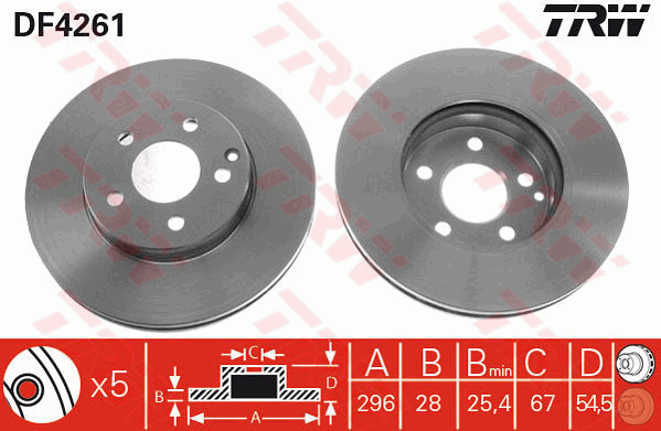 TRW DF4261 Discofreno-Discofreno-Ricambi Euro