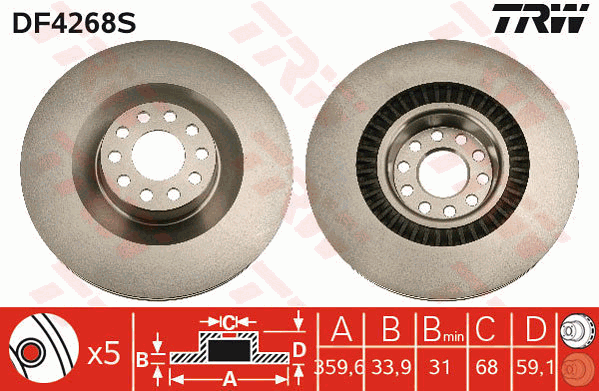 TRW DF4268S Discofreno