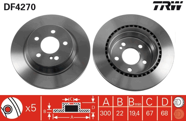 TRW DF4270 Disc frana