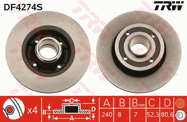 TRW DF4274S Discofreno