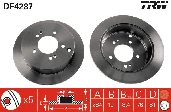 TRW DF4287 Disc frana