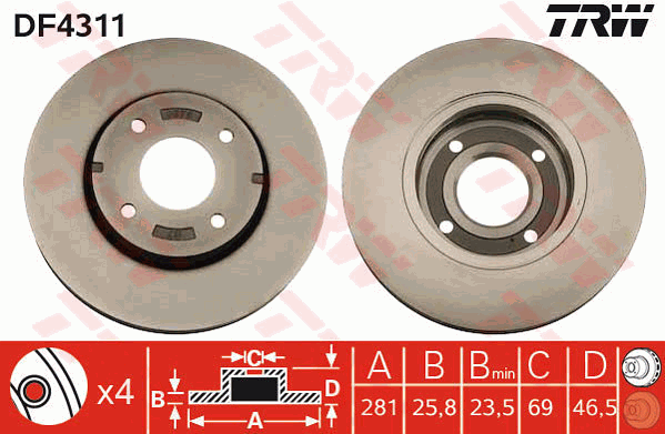 TRW DF4311 Discofreno