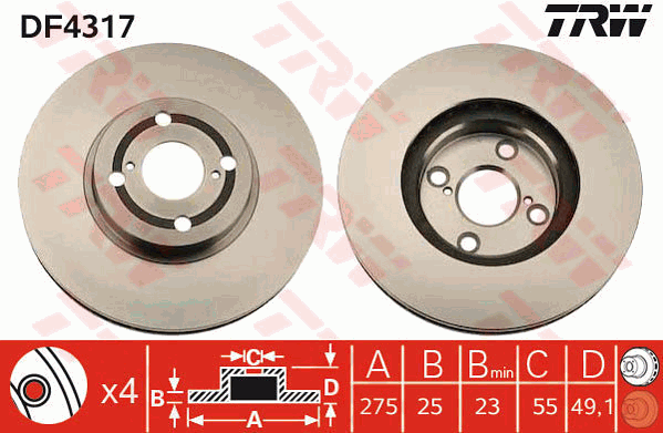 TRW DF4317 Discofreno