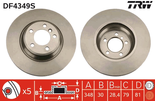 TRW DF4349S Disc frana