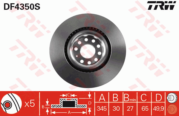 TRW DF4350S Discofreno