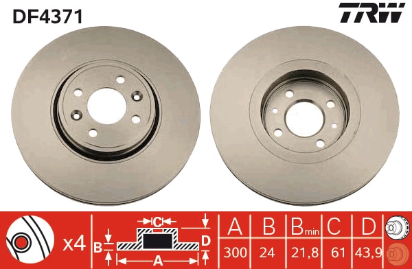 TRW DF4371 Disc frana